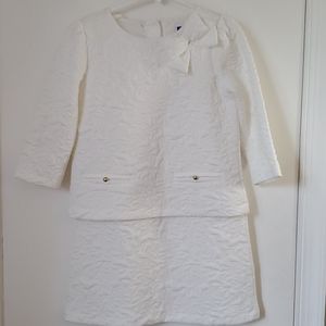 Janie and Jack White Embroidery Dress Size  6